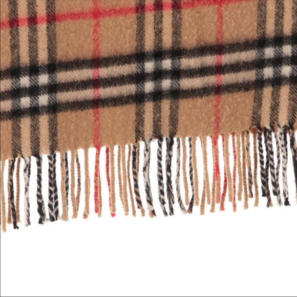 VTG Cashmere Burberry Nova Check Scarf - Picture 5 of 6